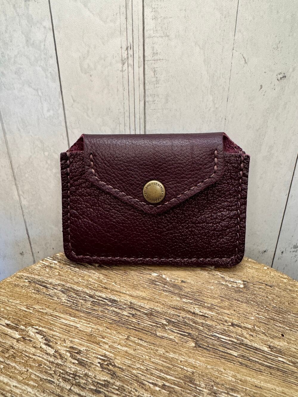 Portland Leather Plum Love Bug Plus Wallet Credit Card Holder NEW FAST SHIP PLG